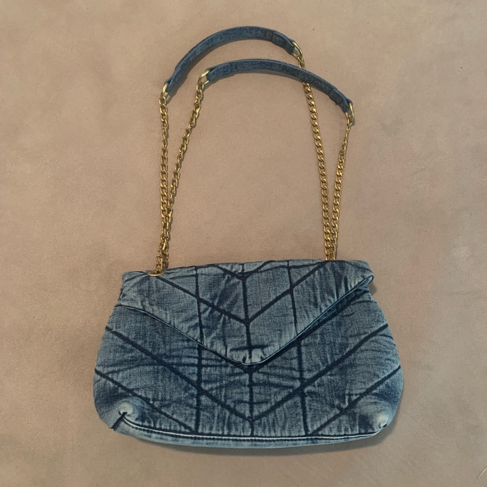 Blue Patterned Shoulder Bag